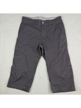prAna Men's 30 Menace Knickers Grey Hiking Knee Length Shorts Stretch M4MENA115